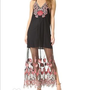 Alice + Olivia long embroidered maxi